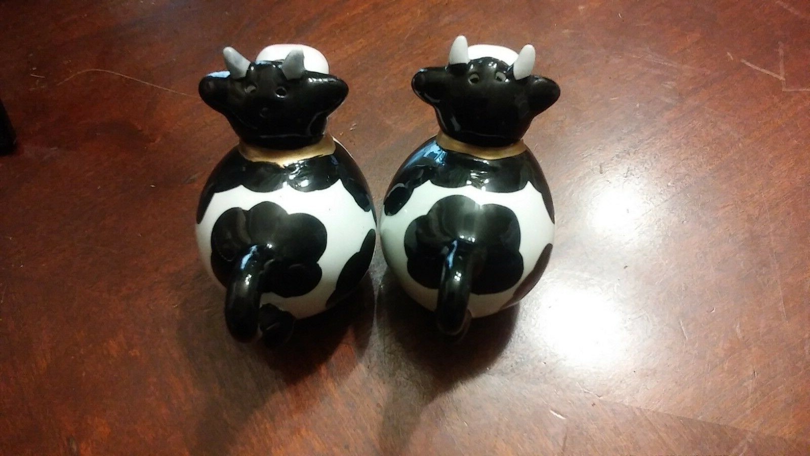 Black and White Cow Salt & Pepper Shakers