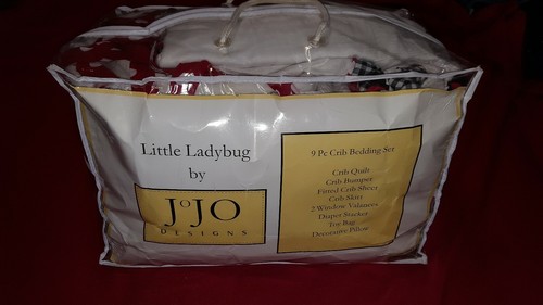 9 Pc Jojo Designs Little LadyBug Red Polka Dot Baby Girl Crib Bedding Collection