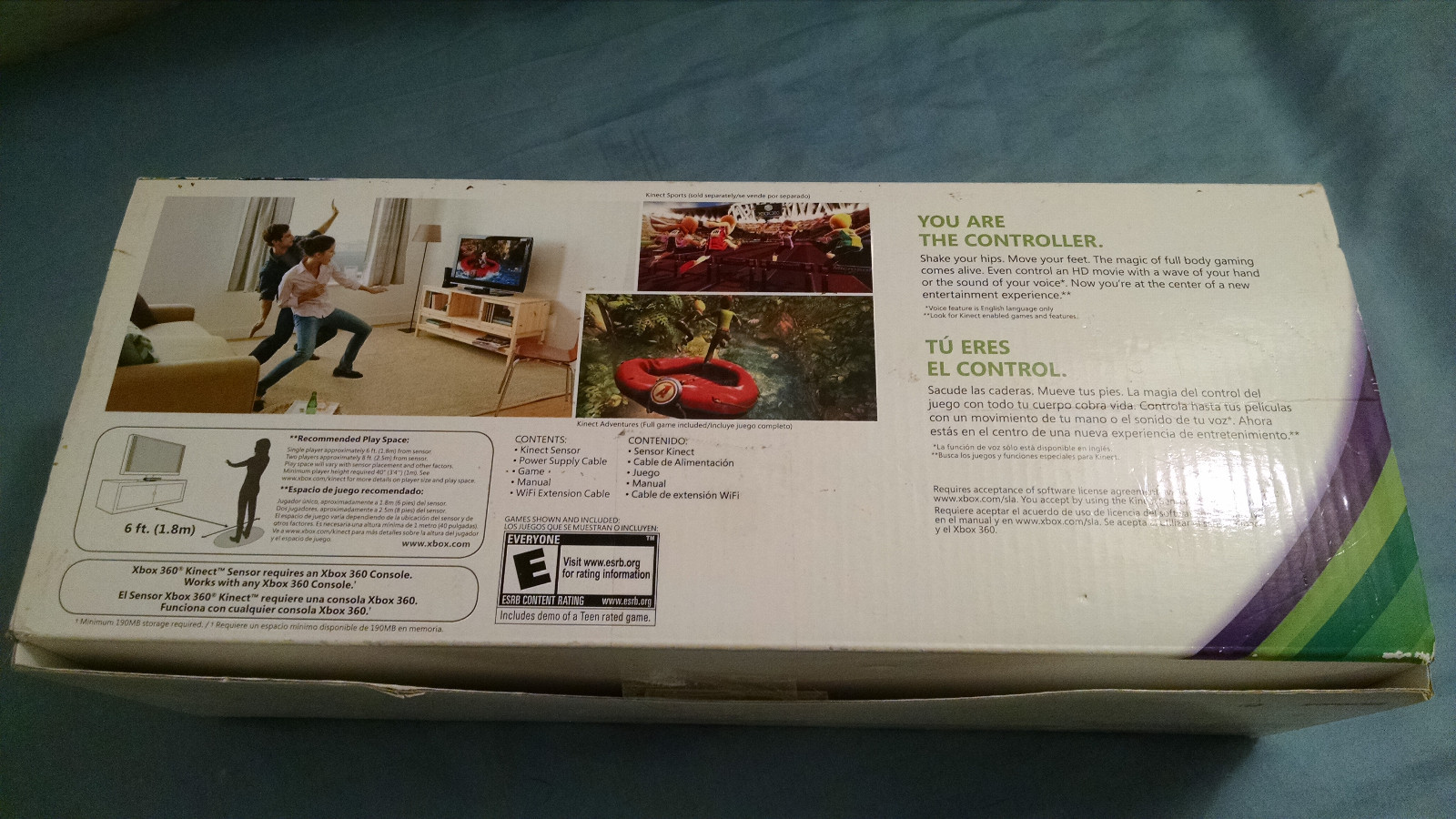 Microsoft Kinect Sensor for XBox 360 with Kinect Adventures Game Bundle