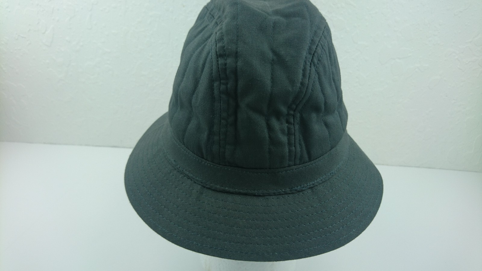 Dorfman Pacific Large L Charcoal Gray Fedora Hat Cotton Blend Mad Men