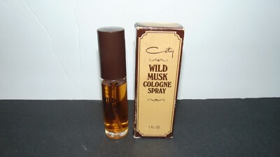 Rare Vintage Version Coty Pfizer Wild Musk Cologne Spray 1 OZ Spray with Box NOS