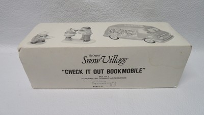 Dept. 56 Snow Village ''Check it out Bookmobile'' - Set of 3 in Box #5451-8
