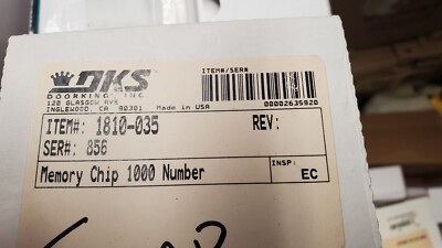 DOORKING 1810-035 MEMORY CHIP 1000 NUMBERS ENTRY NEW SEALED