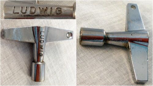 Vintage (1970s) Ludwig Drum Key Hex Wrench Chrome on Steel Made in USA Nice!