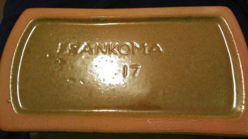 Frankoma pottery  bowl..  17.  Prairie Green planter