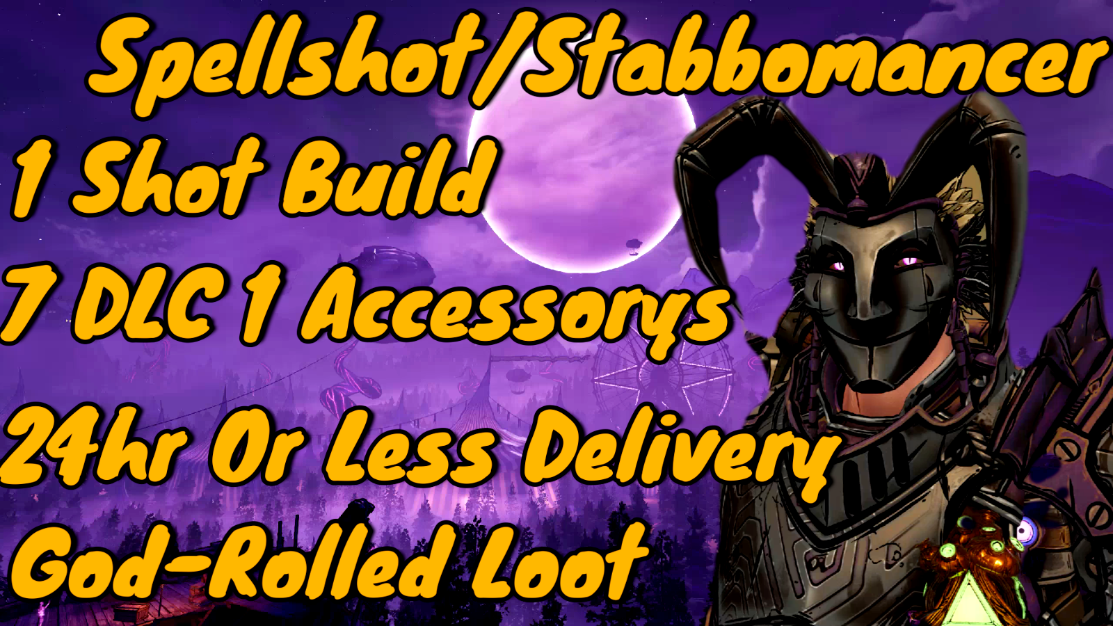 Tiny Tina's Wonderlands Spellshot/Stabbomancer 1 Shot Build God-Rolled Gear