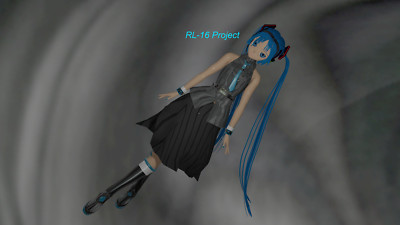 Anime hatsune miku blender new skirt 3d long hair blue Playmat Gaming Mat