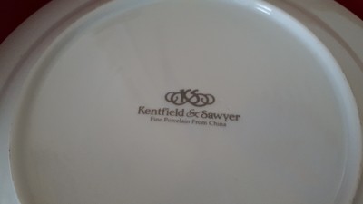 10 1/2 inch dinner plate by Kentfild &  Sawyer pattern KSA2 # 2758
