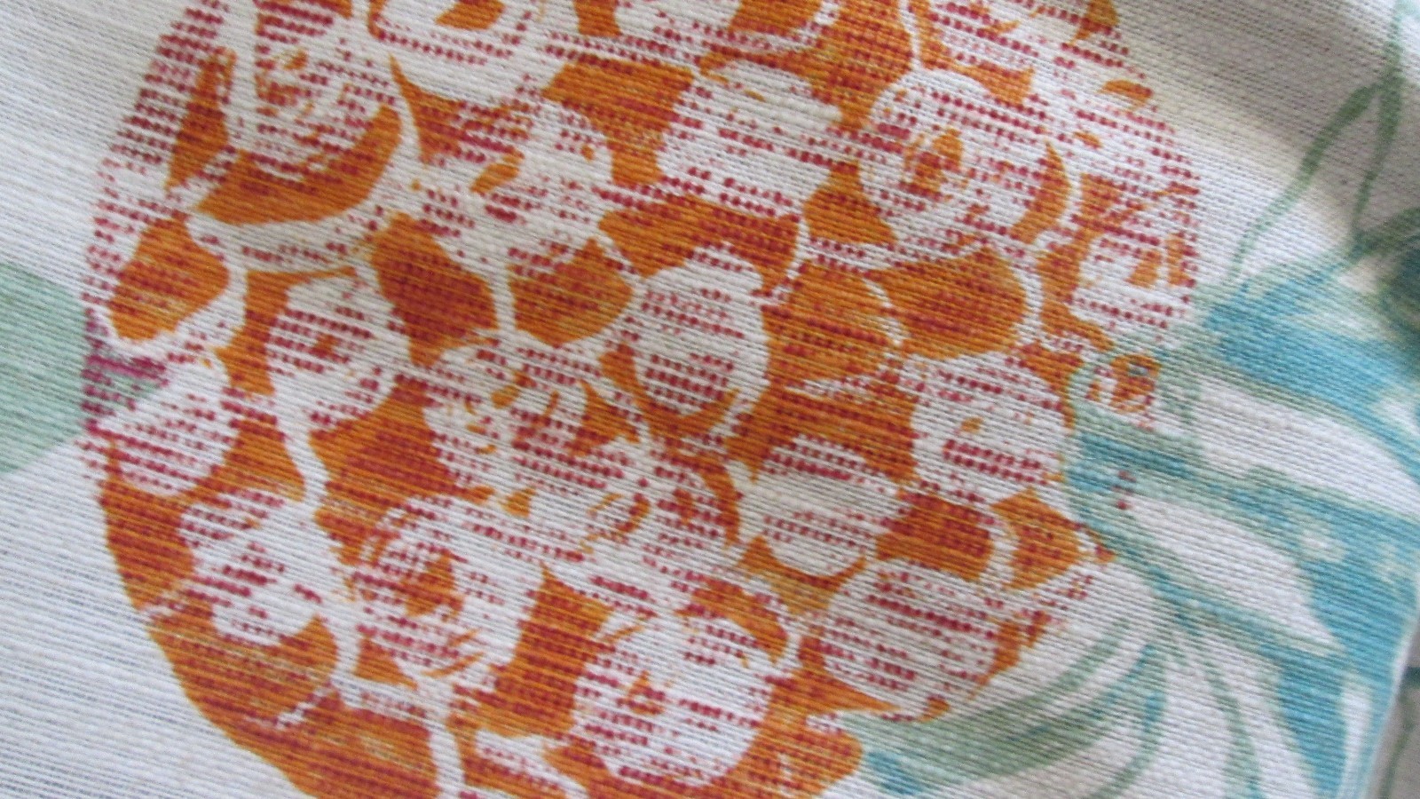9 yds Pineapple fabric NEW Never used w/ factory flaw Linen Cotton