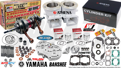 Banshee 350 Athena 68mm Cylinders WISECO Pistons HotRods Stock Crank Rebuild Kit