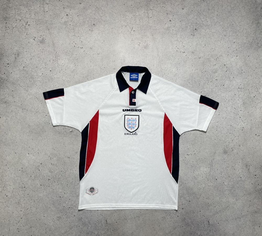 Vintage 90s Football Jersey Umbro England Team 1997/1998 Y2K