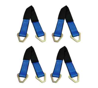 (4 Pack) 24'' HD Axle Straps Car Hauler Tow Truck Wrecker Wheel Tie Down Strap