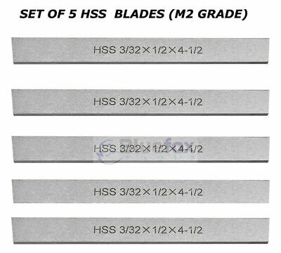 set of 5 pcs Cut Off Blade 3/32'' X 1/2'' X 4-1/2'' HSS( M2 GRADE) Hardened