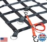 Mytee Products 4.75' x 6' Heavy Duty Cargo Net for Pickup Truck Bed with D Rings Tie Down Fittings - Durable Truck Bed Cargo Net with 6 Cam Buckle Tie Down Straps for Adjusment