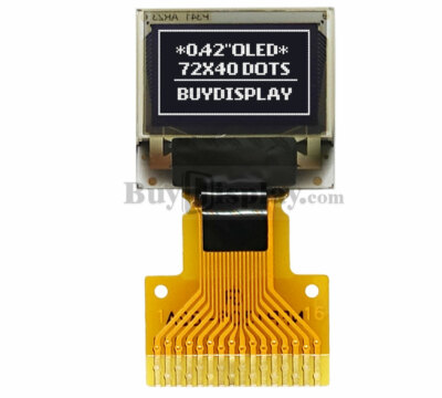 White 0.42 inch OLED Display Panel 72x40 Pixels IIC I2C Serial SPI SSD1306 