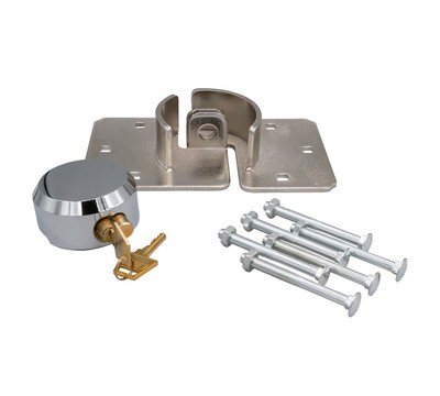Heavy Duty Hidden Shackle Padlock & Hasp with Keyed Alike for Trailer Vans