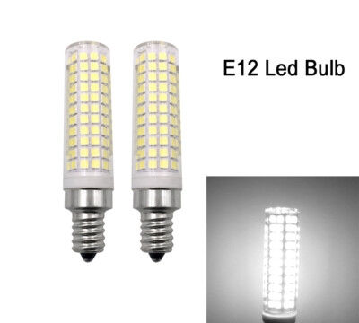 2pcs E12 Standard Candelabra LED bulb 10W 120V 136 Led Ceiling Fan Light White H