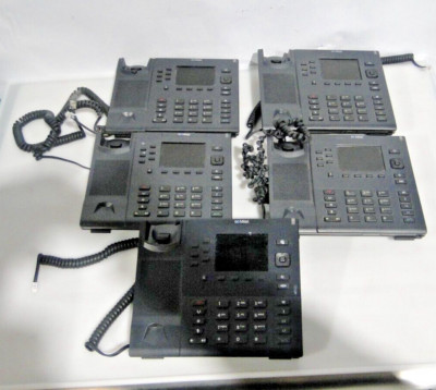 Lot of 5 Mitel Aastra 6867i SIP VoIP Phones w/ Handset+Stand (IG-M98)