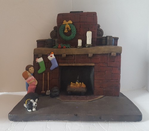 Florentine Art Studio Inc. Chalkware 1979 Christmas Decor Night Light Lamp