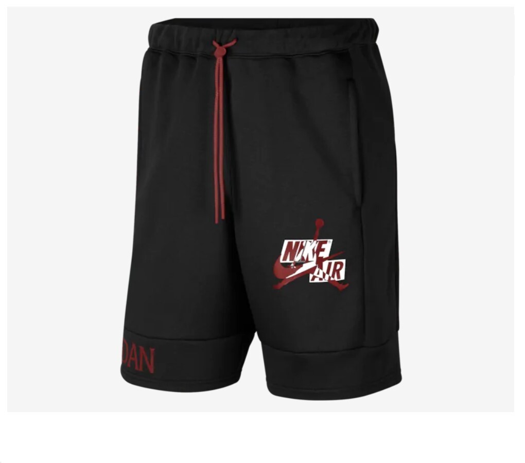 ★★Nike★★ Jordan Brooklyn Fleece Shorts M Gym Red White F MENS JORDAN BROOKLYN FLEECE SHORT (GYM RED/WHITE)