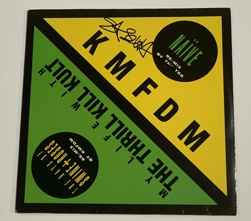 Signed By Sascha K. KMFDM & TKK Split Vinyl Days Swine Roses