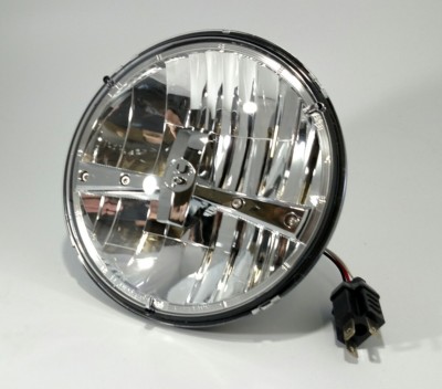 (1) 7'' Inch LED Headlight Bulb High Power Chrome Dual Function (Premium) 