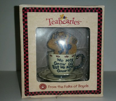 NEW BOYDS 2002 TEABEARIES WHIMSICAL WE MAY GROW OLD BUT WE NEVER GROW UP 