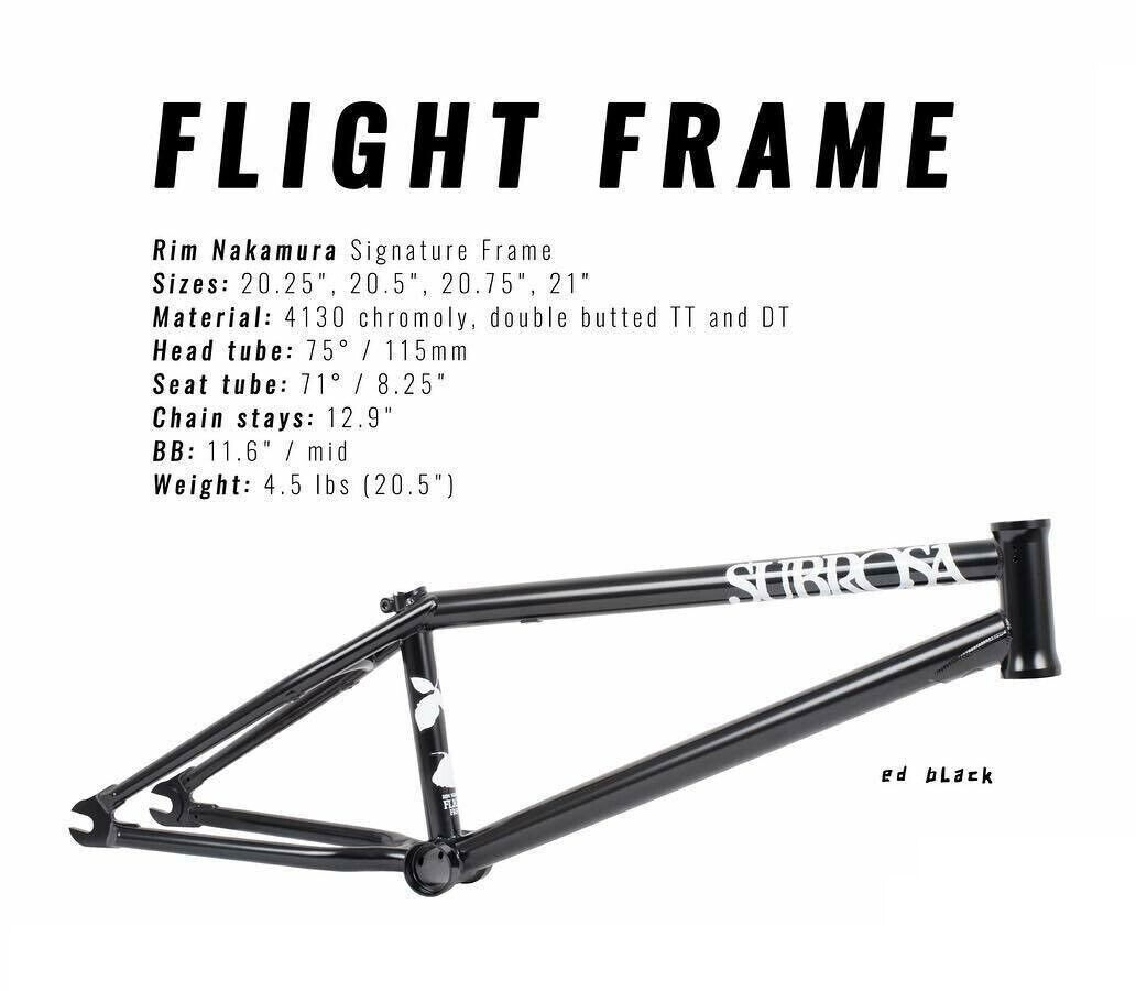 パーツ SUBROSA FLIGHT FRAME 20.75 Subrosa BMX Flight Park Frame 20.75″ - Black- Skates USA