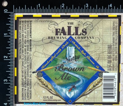 Falls Brewing Nutty Brown Ale Label - OHIO
