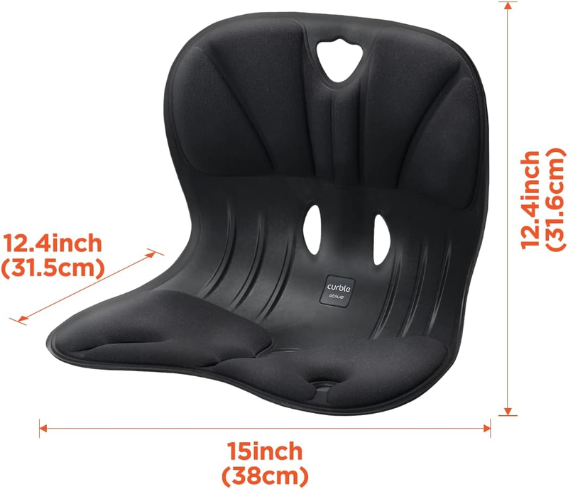 [Curble WIDER] Ergonomic Lower Back Support Chair, Lumbar 1Pack, Black