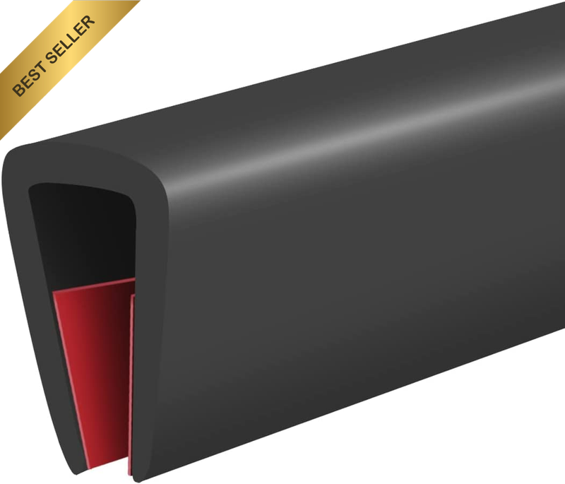 Rubber Edge Trim, Self-Adhesive Rubber Edge Trim, Edge Protector for Glass and F