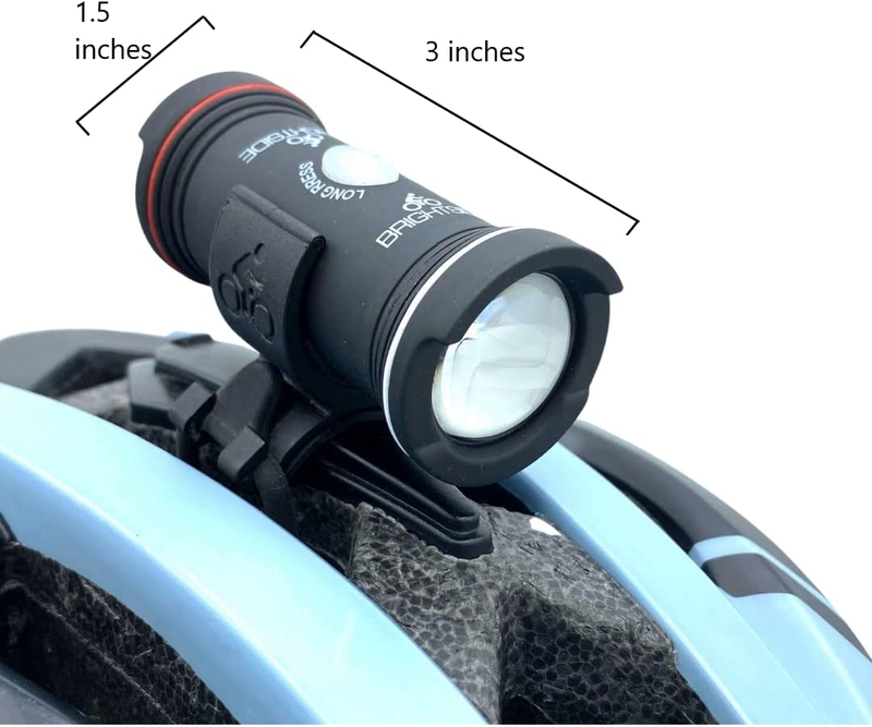 Brightside Bike Helmet Light. Dual Front & Rear, Stay Seen, Bike Light for All C