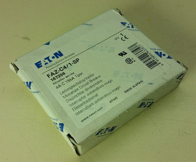 Eaton FAZ-C4/1-SP 167256 4A Moeller Series DIN Rail Mountable Circuit Breaker