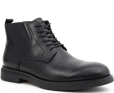 La Conte Men's Black Leather Ankle Boots Casual Fashion LAC3969-20263BLA