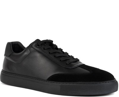 La Conte Herren Schwarze Leder Sneaker Freizeit LAC3969-20312