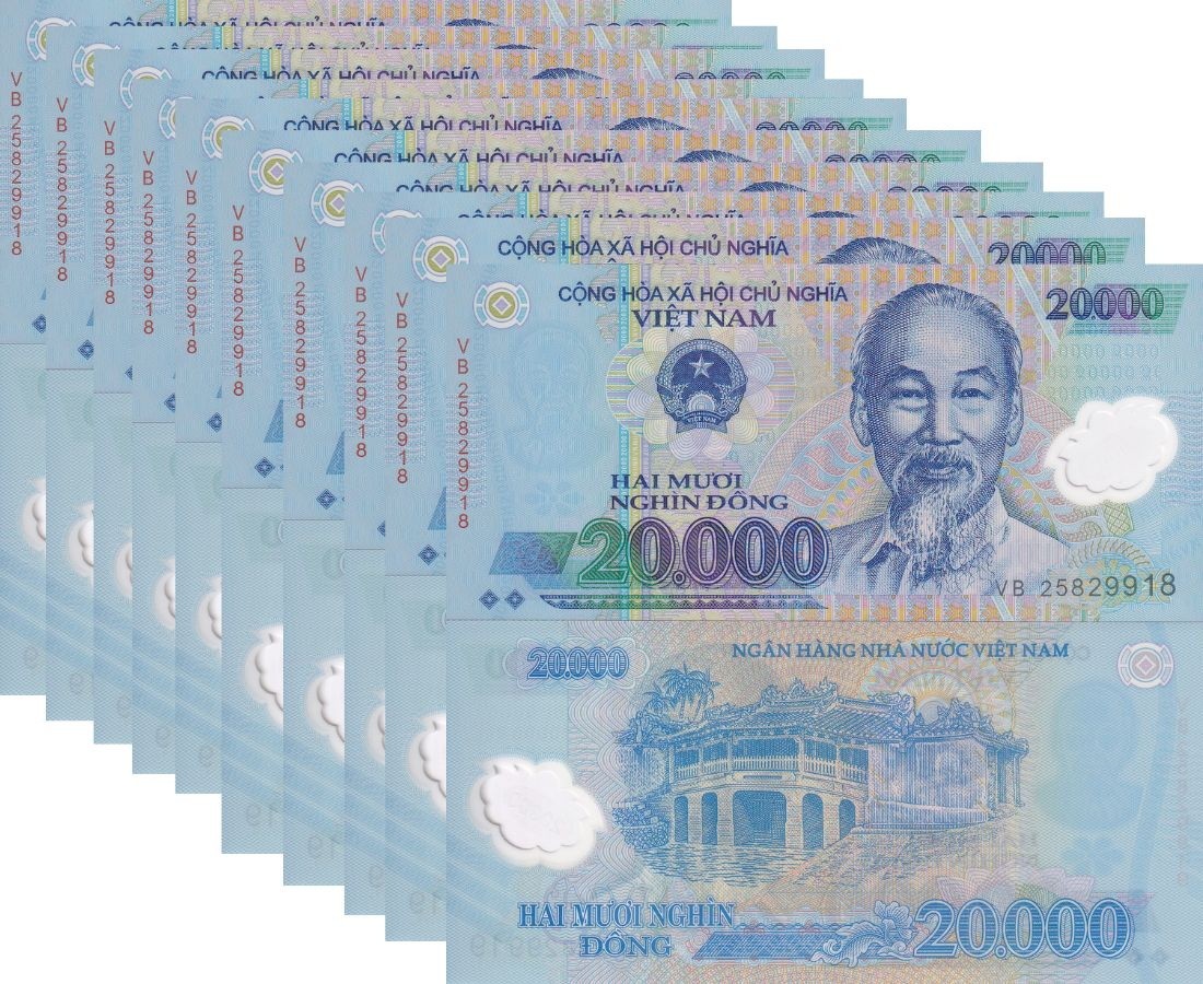 Vietnam 20000 Dong MIX DATE Polymer P 120 UNC LOT 10 PCS NHB