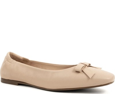 Sergio Moretti Damen Beige Leder Ballerinas Freizeit SM6014-3460NUDE