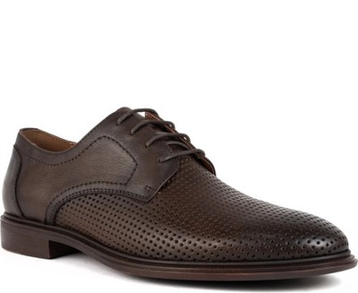 La Conte Men's Brown Leather Flats Casual Fashion LAC3969-20307