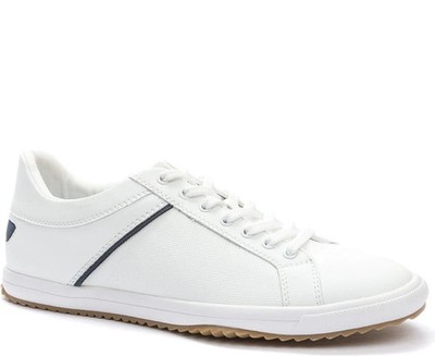 Keddo Men's White Leather Fashion Sneakers Casual 857184-02-02