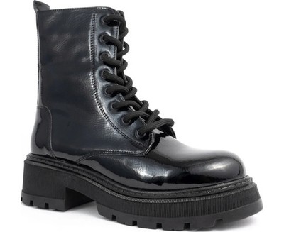 Endless Women's Black Ankle Boots Casual Fashion END6016-77320PATBLK