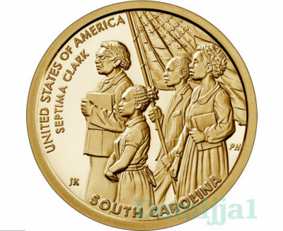 2020 P American Innovation Septima Clark (SC)  One Dollars U.S. Mint Coin Rolls
