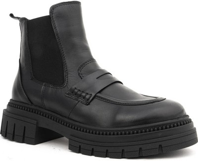La Conte Women's Black Leather Ankle Boots Casual Fashion LAC6570-24215