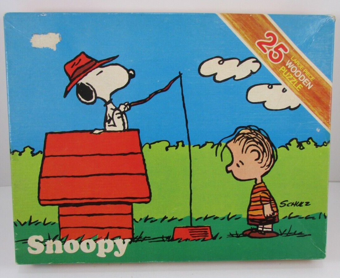Snoopy & Linus Fishing Peanuts 25 Piece Wooden Puzzle | eBay
