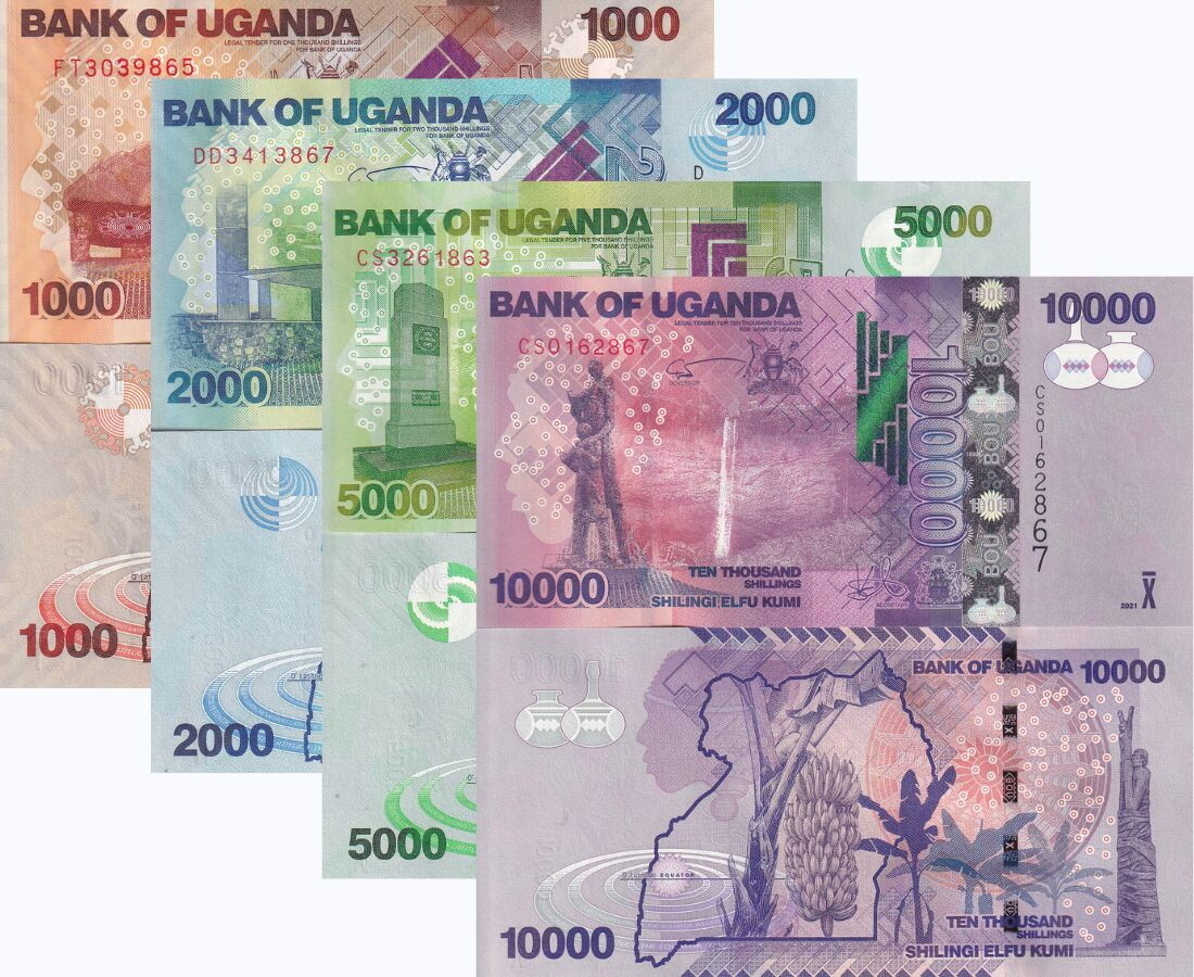 Uganda Set 4 UNC 1000 2000 5000 10000 Shillings Mixed Years P 49 50 51 P 52
