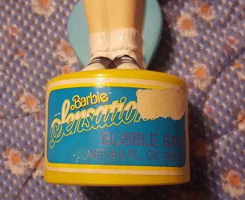 1987 Vintage Barbie Sensations Bubble Bath NET 8.5 FL.OZ. Empty Bottle