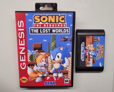Sonic the Hedgehog - The Lost Worlds - for Sega Genesis & Sega case