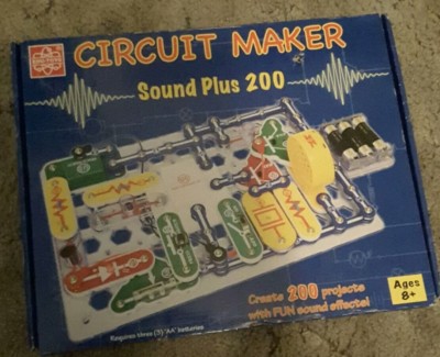 Edu Toys Snap Circuit Maker Sound Plus 200 Electricity Learning COMPLETE IN BOX