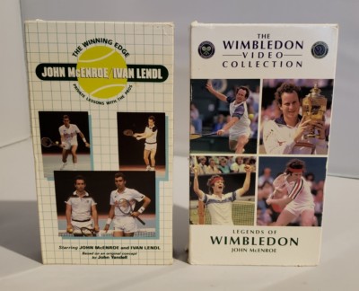 John Mcenroe/Ivan Lendl VHS Private Lessons 85 And John Mcenroe At Wimbledon 98