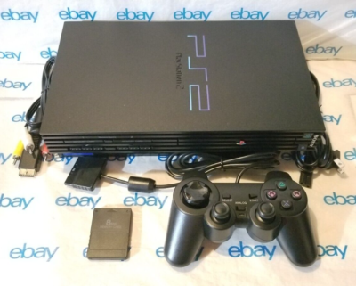 Sony PlayStation 2 PS2 Fat Console System Bundle w Memory Cords Controller