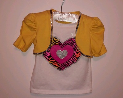 Real Love Girls 2 pc Layered Look Top Skirt Outfit Cotton/Poly Sz 4